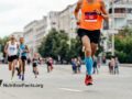 Runner at the head of a race